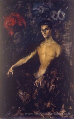L'homme avec des masques