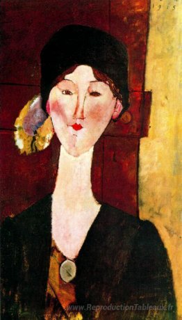 Portrait de Beatrice Hastings avant une porte