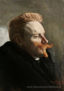 Homme avec moustache rouge