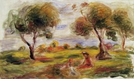 Paysage avec des chiffres à Cagnes