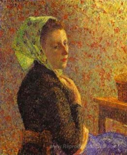 Femme portant un foulard vert