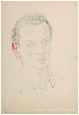 Autoportrait avec une oreille rouge