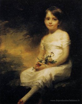 Petite fille tenant des fleurs, portrait de Nancy Graham