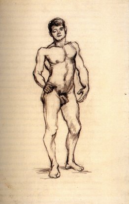 Male debout nue vue de l'avant