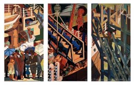 Départ des immigrants, tapisserie