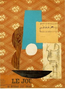 Guitare, partition et verre à vin