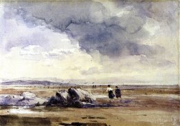 Sur Lancaster Sands, marée basse