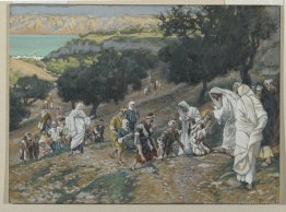 Jésus guérit les aveugles et les boiteux sur la montagne