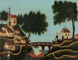 Paysage avec pont