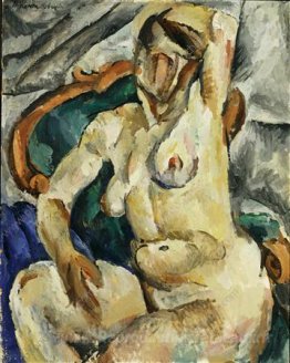 Le modèle dans une chaise