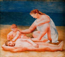 Famille au bord de la mer