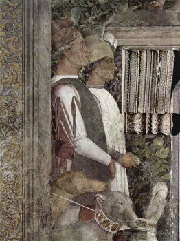 Scène Waitingservant avec des chiens (fragment)