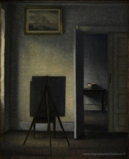Intérieur avec le chevalet de l'artiste
