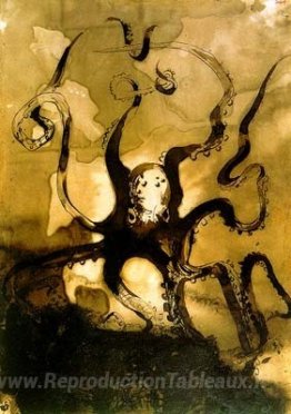 Octopus avec les initiales V.H.