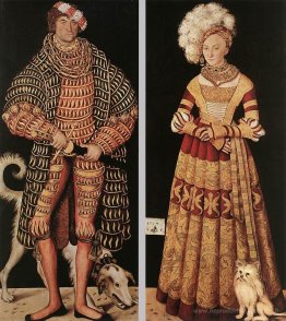 Portraits d'Henry le pieux, duc de Saxe et de son épouse Kathari