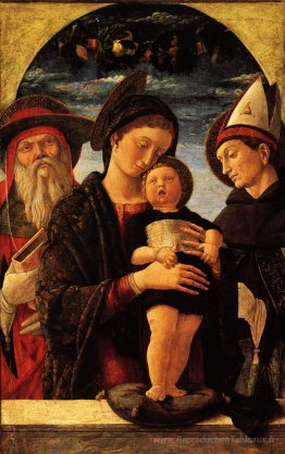 La vierge et l'enfant avec Saint Jerome et Louis de Toulouse