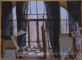 Fenêtre de studio avec rideaux