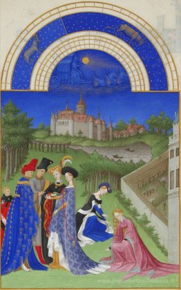 Avril: chiffres courtois dans le terrain du château