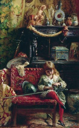 Portrait du fils en atelier (petit concessionnaire antique)