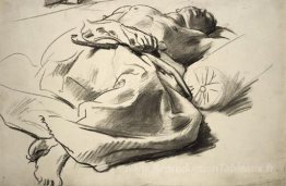 Figure drapée couchée