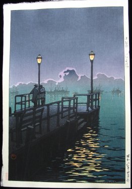 Pier à Otaru, port la nuit