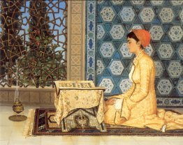 Fille récitant Qu'Ran