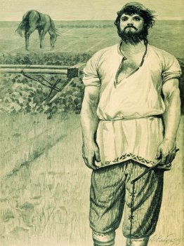 Mikula Selyaninovich. Illustration du livre "Russian Epic Heroes