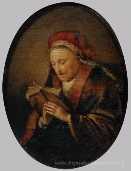Vieille femme priant
