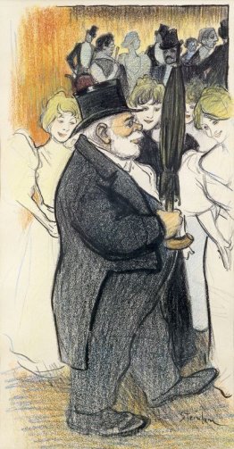 Homme avec parapluie