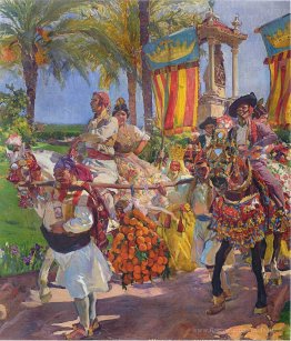 Valencia, couples à cheval
