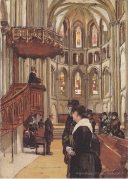 Prière dans la cathédrale Saint Pierre à Genève