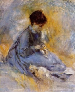 Jeune femme avec un chien