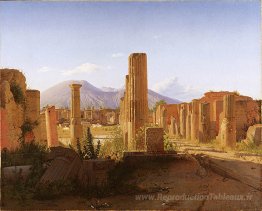 Le forum, pompeii, avec le Vésuve au loin
