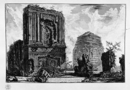 Vue de la tombe de Piso licinenianus de l'ancienne manière Appia