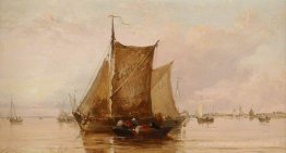 Une barge sur le texel