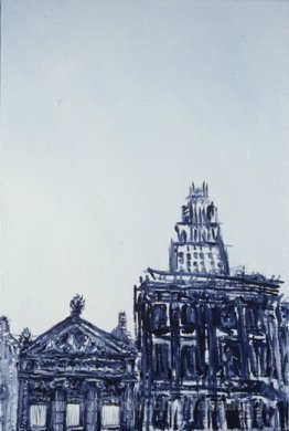 Paysage urbain bleu clair non. 4
