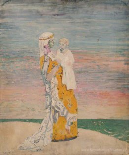 Mère et enfant sur la plage