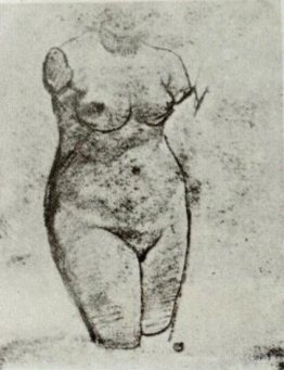 Torse en plâtre d'une femme