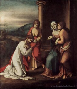 Départ du Christ de Marie, avec Marie et Martha, les sœurs de La