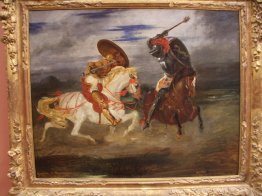 Confrontation des chevaliers à la campagne