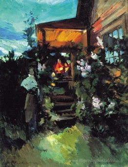 Soirée d'été sur le porche