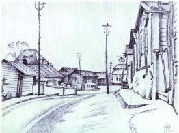 Finlande. Une rue à Lovisa.