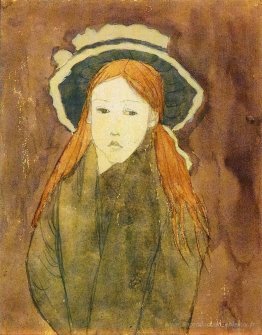 Petite fille portant un grand chapeau