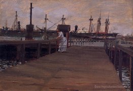 Femme sur un quai