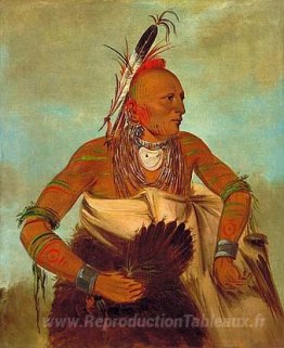 Osage Warrior of the Wha-sha-she Band (une subdivision de Hunkah
