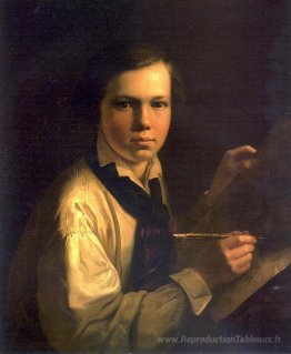 Portrait du fils de l'artiste le chevalet