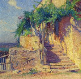 Maison avec vigne et escalier