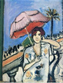 Femme avec parapluie