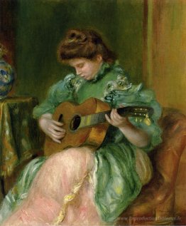 Femme avec une guitare