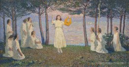 Poétesse sur une rive du lac